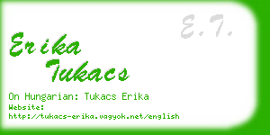 erika tukacs business card